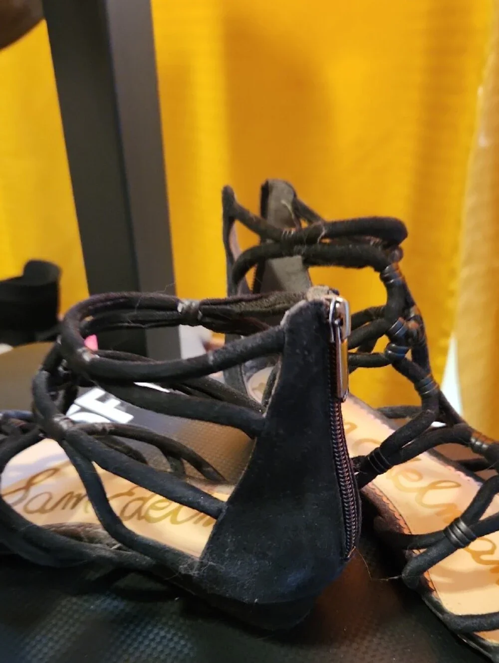 Sam Edelman Black Strappy Lace-Up Gladiator Sandals - Picture 2 of 2